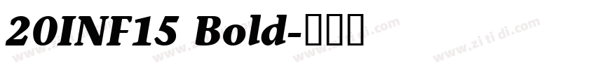 20INF15 Bold字体转换